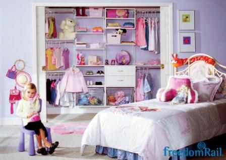 Schulte freedomRail closet for girls