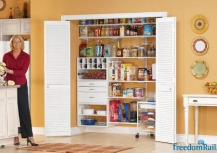 Schulte freedomRail pantry in white