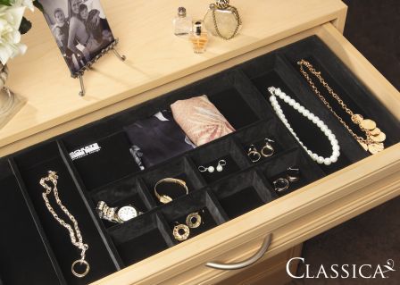 Schulte black jewelry tray
